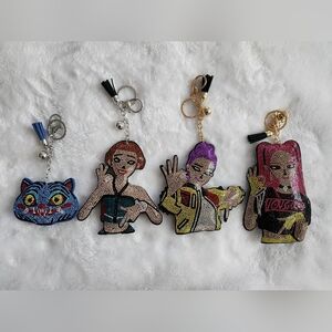 KPop Demon Hunters HUNTR/X Colorful Character Keychains Set Bag Charms